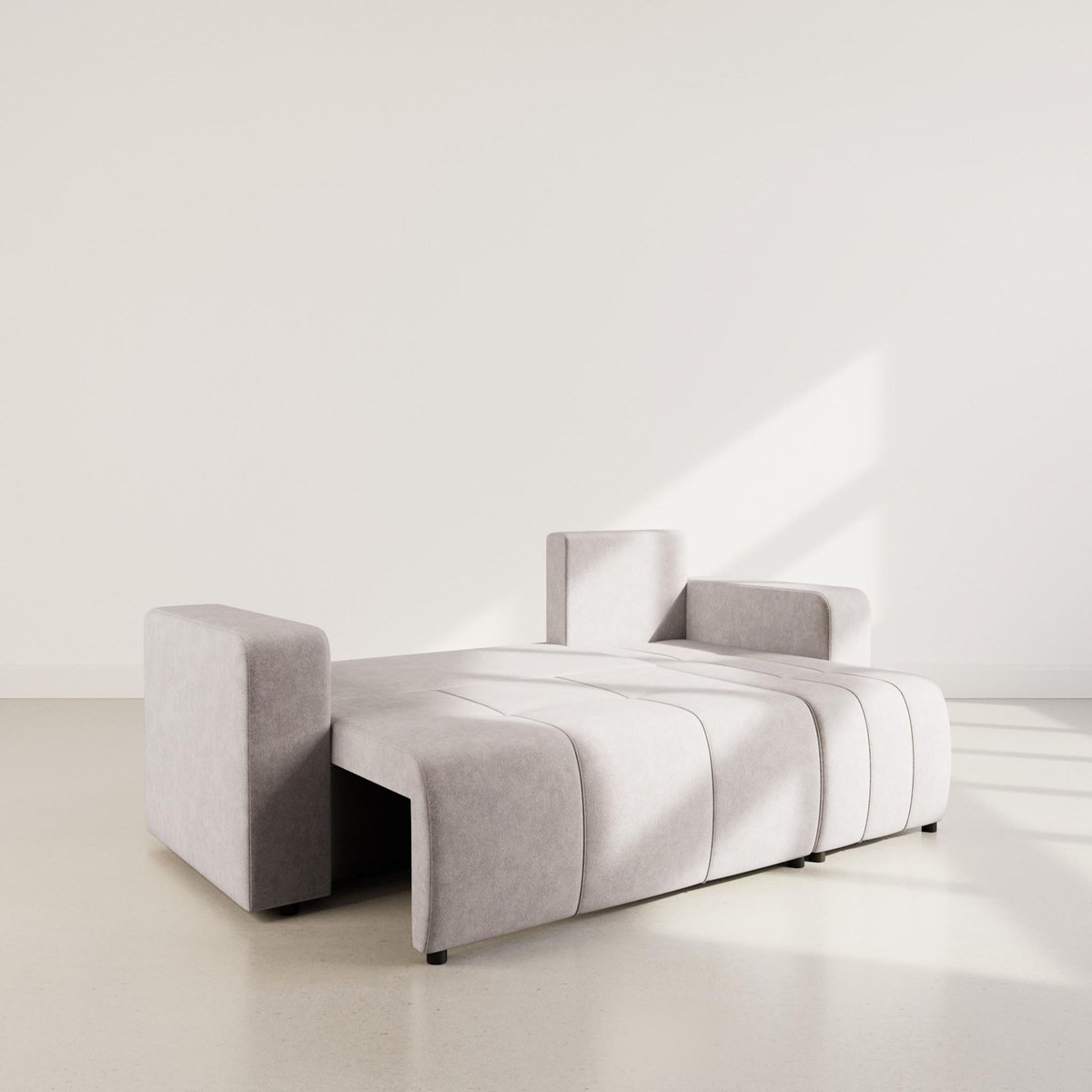 BEST MOBILIER Nicole - canapé d'angle réversible 4 places convertible avec coffre en tissu