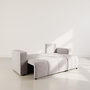 Voir la diapositive 2 : BEST MOBILIER Nicole - canapé d'angle réversible 4 places convertible avec coffre en tissu
