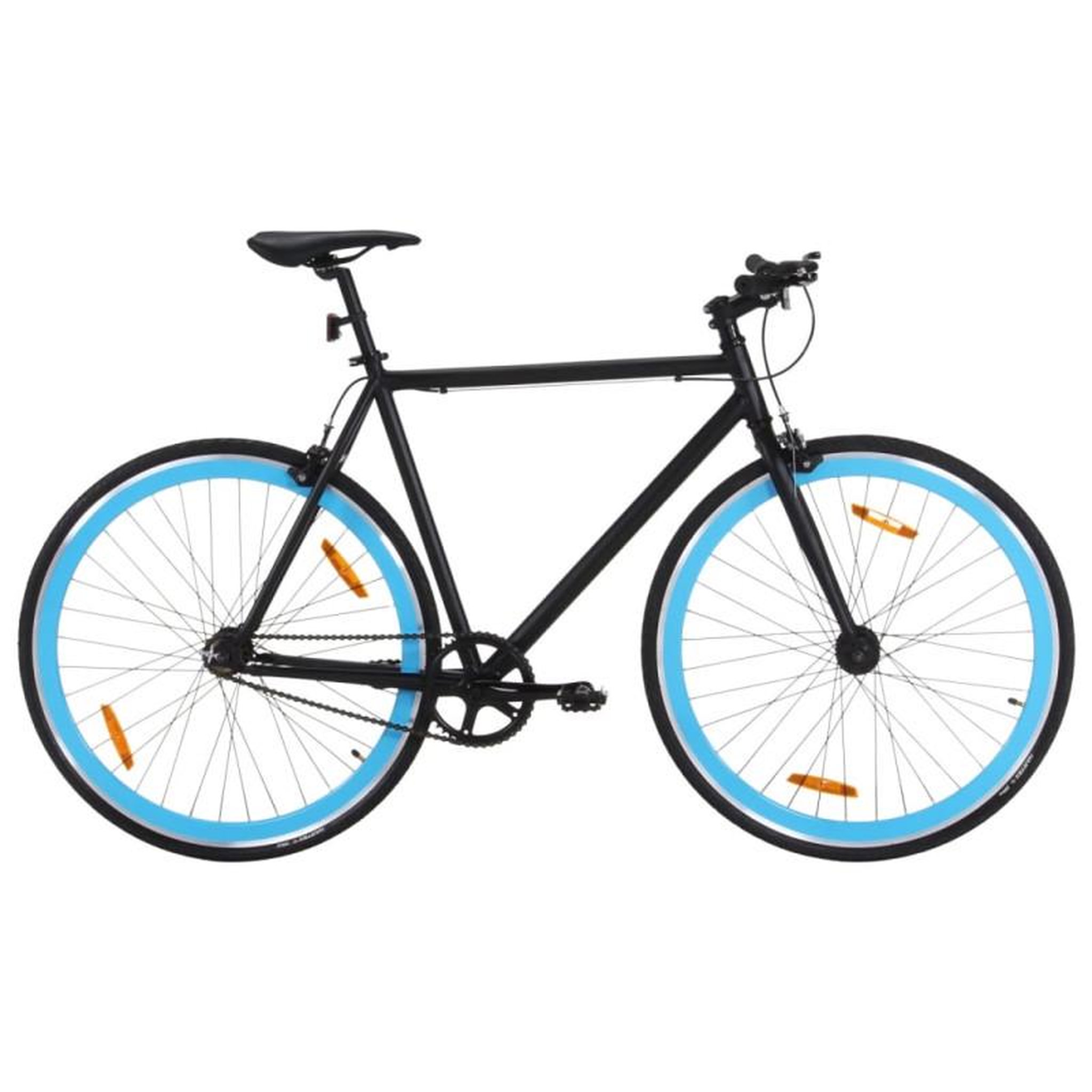 Voir la diapositive 1 : VIDAXL Vélo à pignon fixe noir et bleu 700c 51 cm