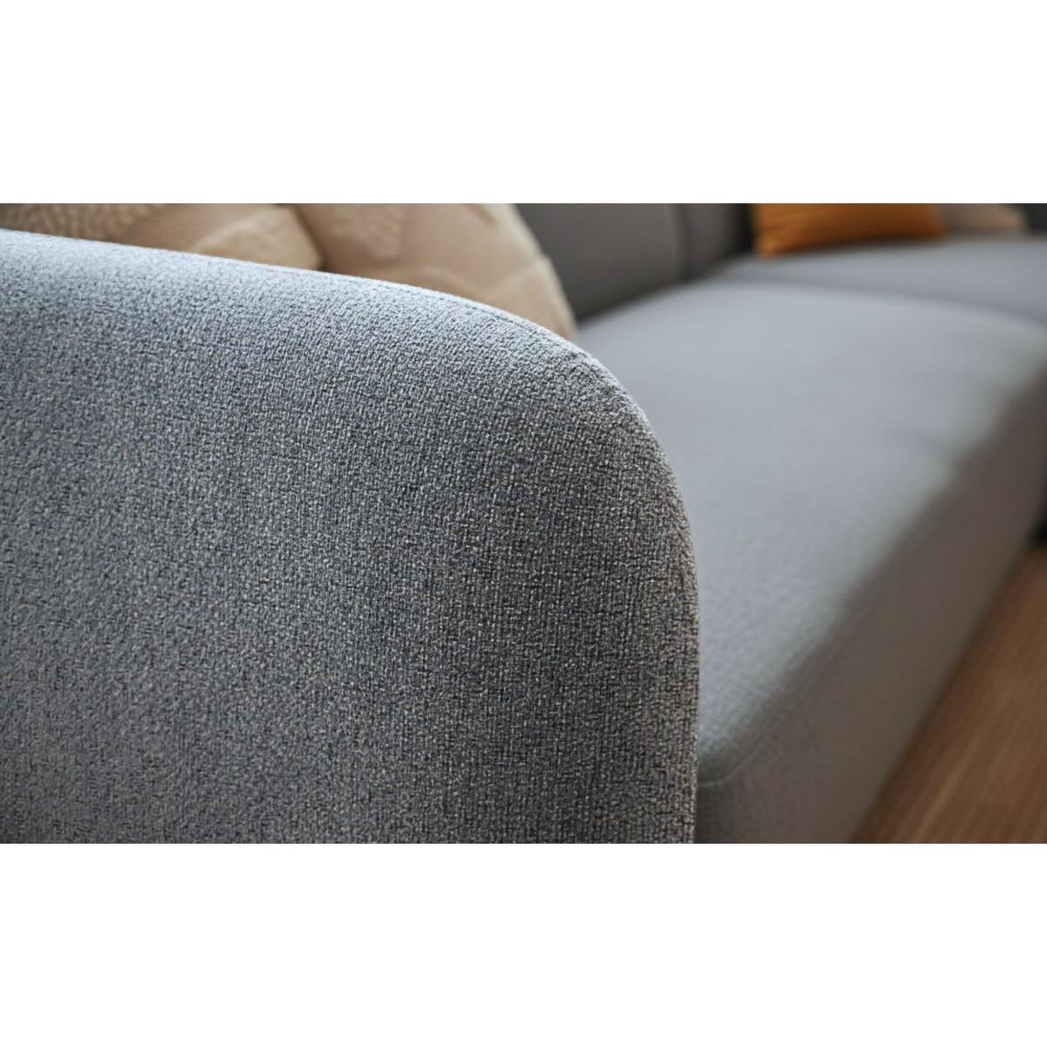 Voir la diapositive 5 : Paris Prix Canapé d'angle réversible bouclette  jerry  287cm gris