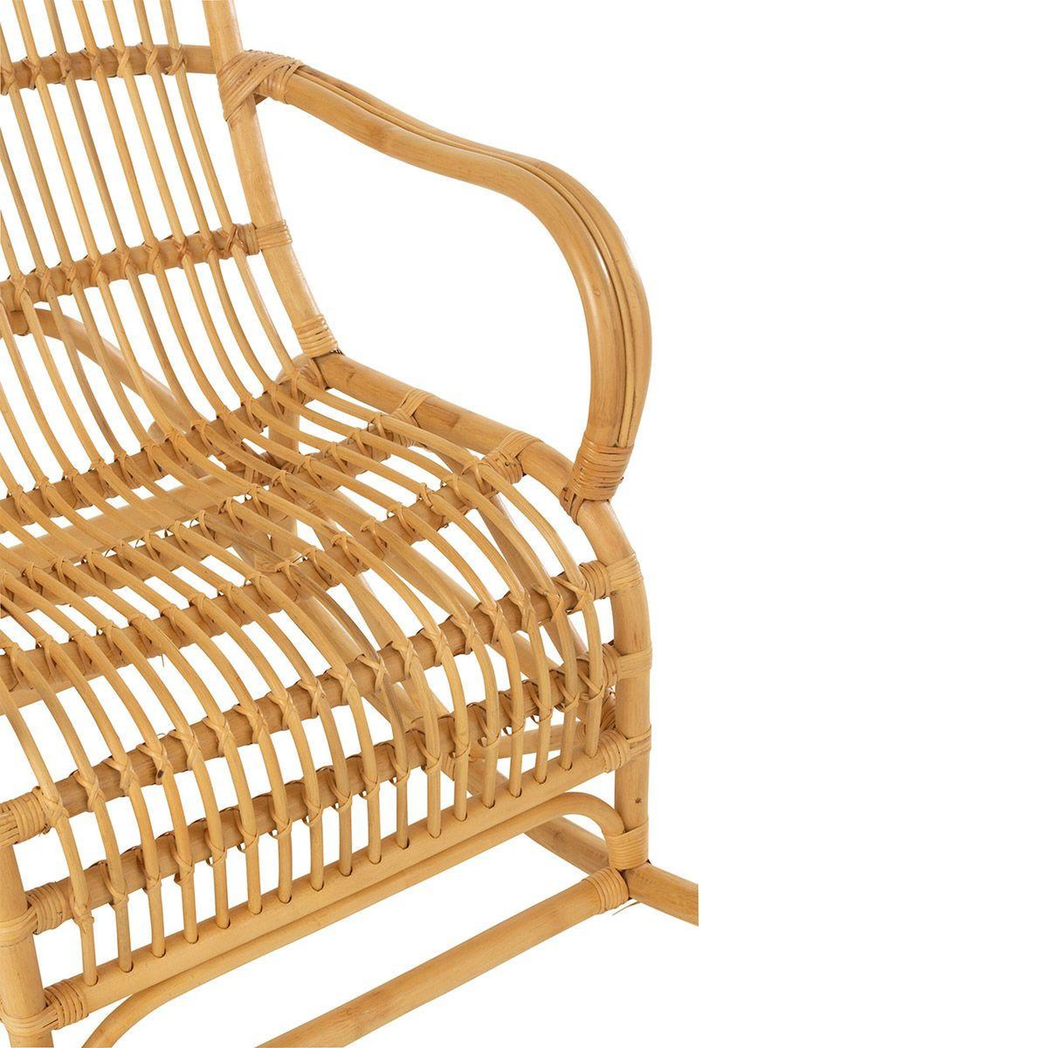 Voir la diapositive 6 : J-LINE Fauteuil à bascule en rotin  winand  87cm naturel