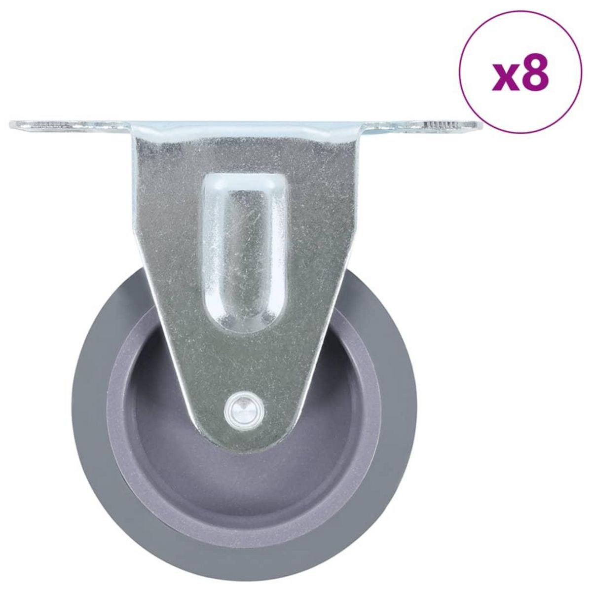 VIDAXL 8 pcs Roulettes fixes 75 mm