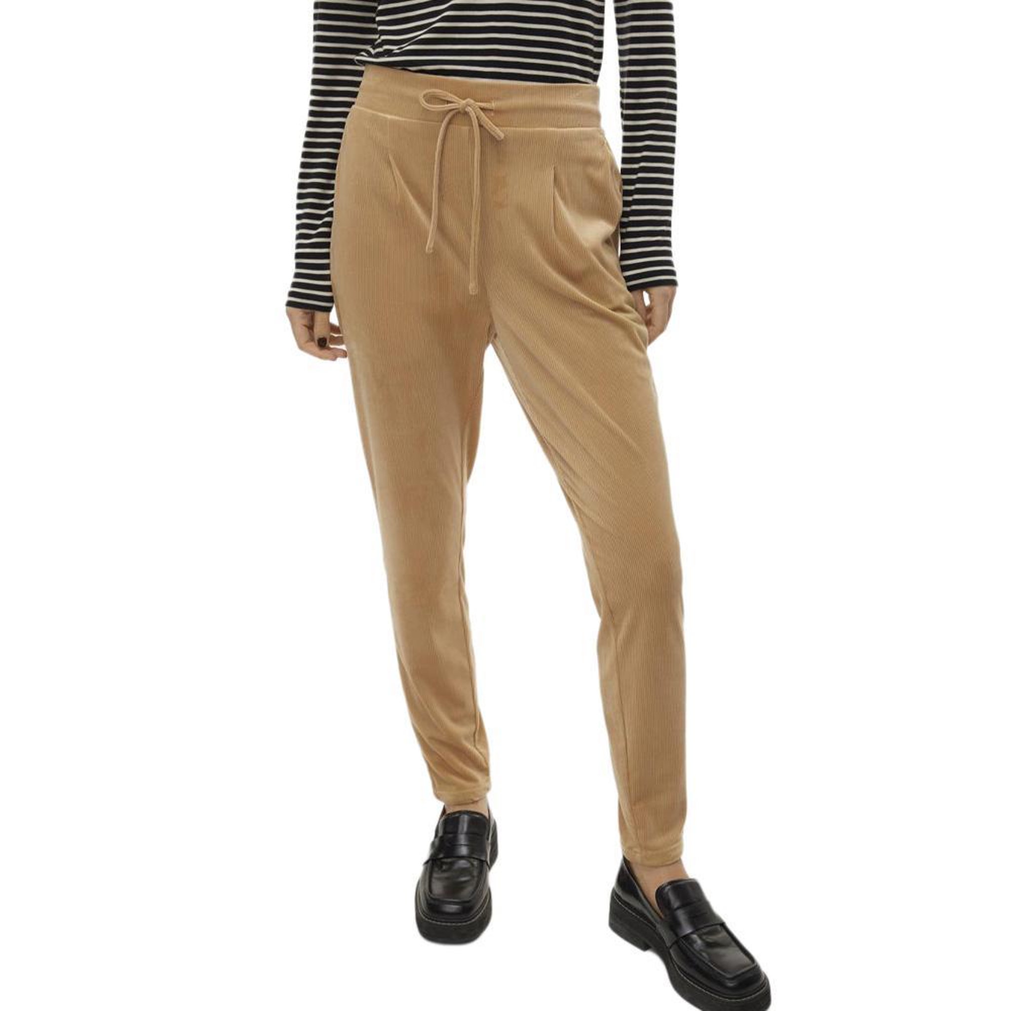 Voir la diapositive 1 : Vero Moda Pantalon fluide Velours Camel Femme Vero Moda Lea