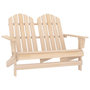 Voir la diapositive 1 : VIDAXL Chaise de jardin Adirondack 2 places bois de sapin massif