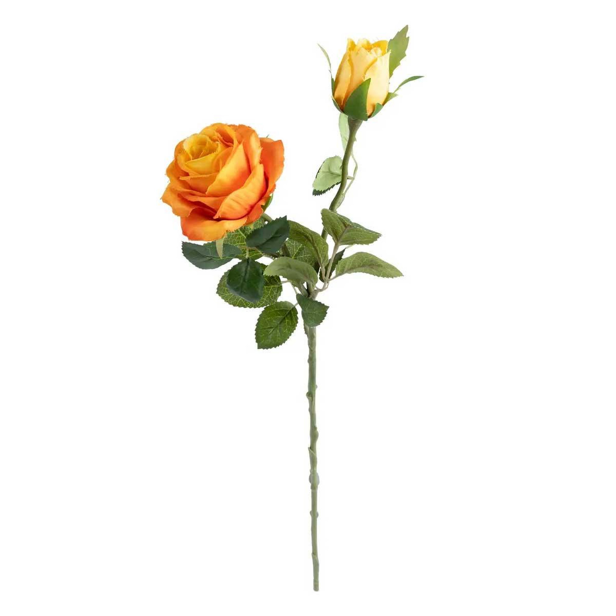 ATMOSPHERA Tige rose artificielle dégradé  beky  46cm orange