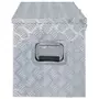 VIDAXL Boîte en aluminium 110,5 x 38,5 x 40 cm Argente