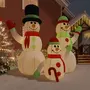 VIDAXL Famille de bonhommes de neige gonflable avec LED 500 cm