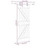 Voir la diapositive 6 : VIDAXL Porte coulissante et kit de quincaillerie 70x210 cm pin massif