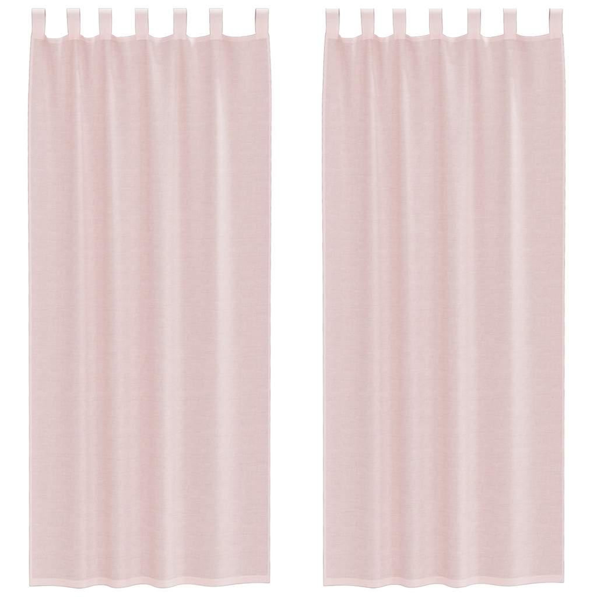 Voir la diapositive 2 : VIDAXL Rideaux en voile avec passe-tringles 2 pcs rose clair