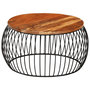 Voir la diapositive 1 : VIDAXL Table basse Ø68 cm Bois de recuperation solide