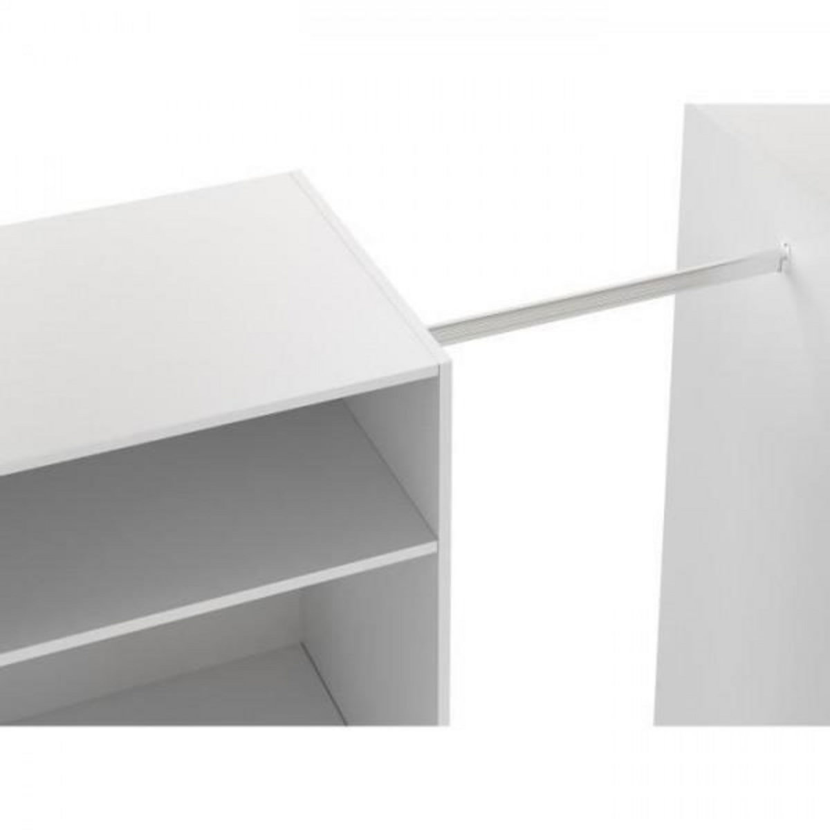 MARKET24 Kit dressing 2 colonnes - Décor blanc - 6 tiroirs - 2 barres de penderie - L 177 x P 48 x H 200,2 cm - COMBI