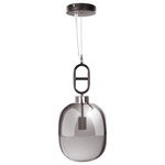Paris Prix Lampe Suspension Design  Calai  25cm Gris & Noir