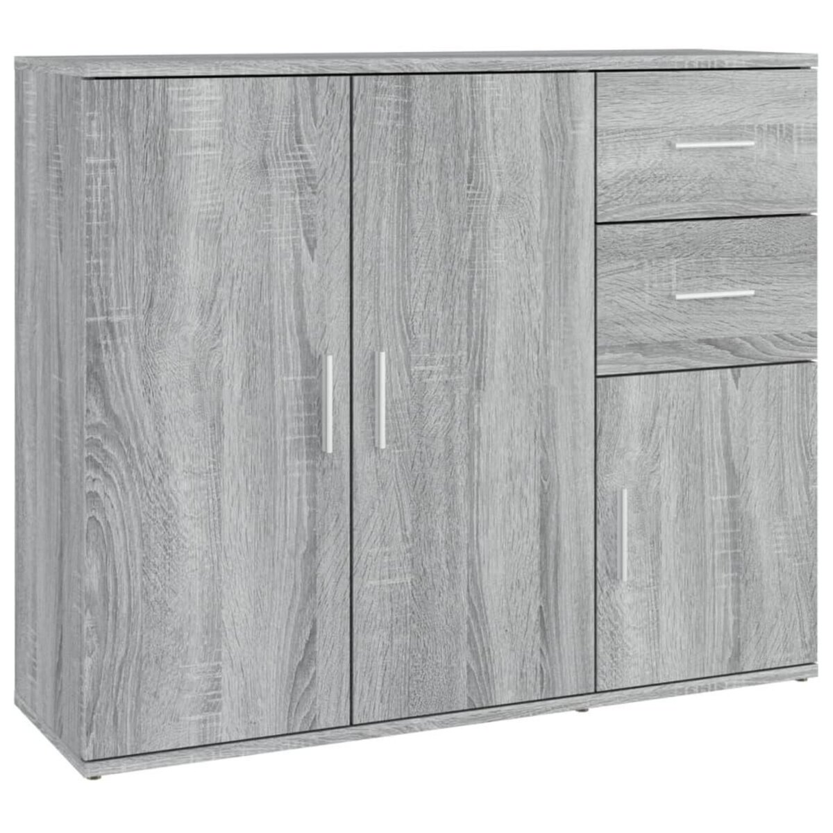 VIDAXL Buffet Sonoma gris 91x29,5x75 cm Bois d'ingenierie
