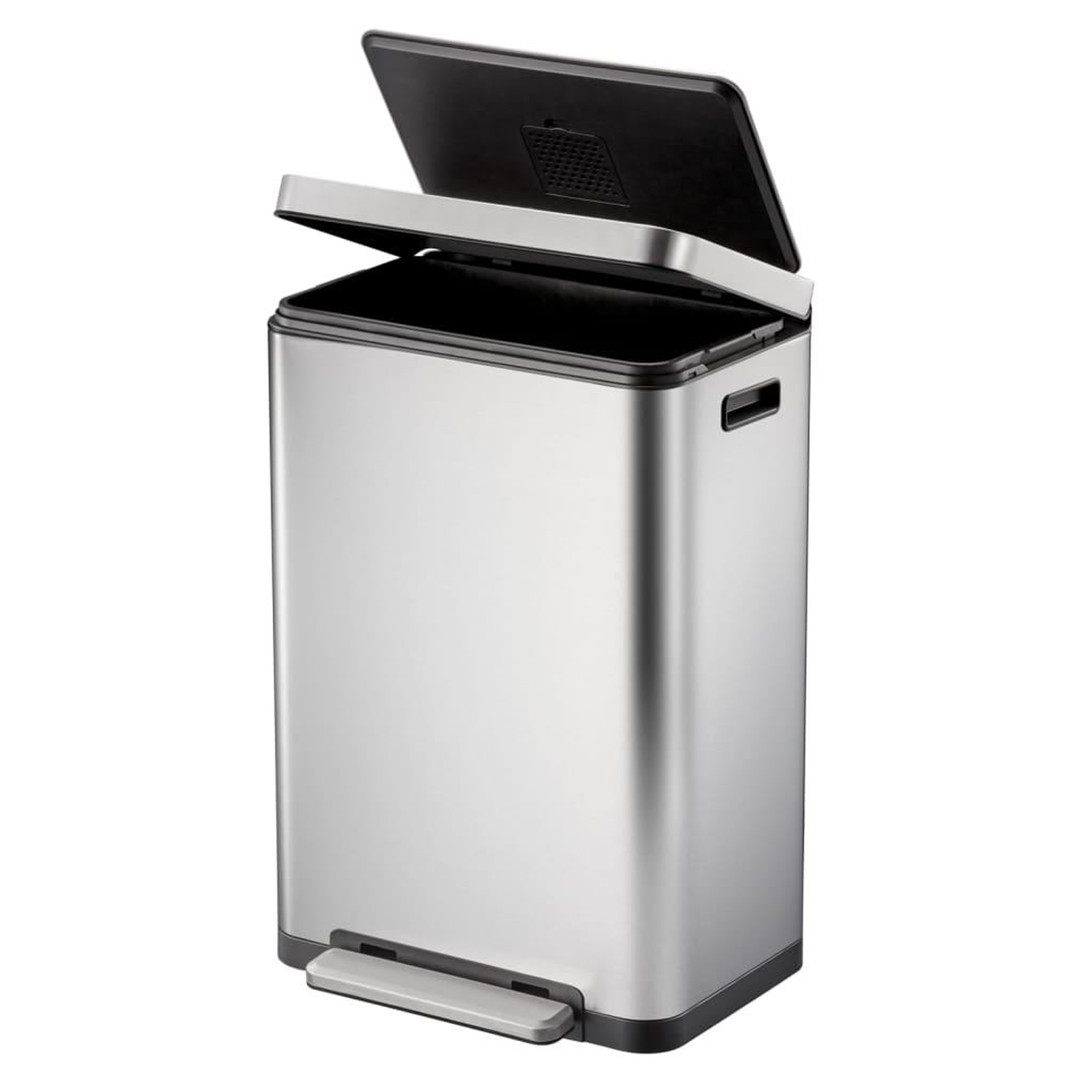 Voir la diapositive 4 : EKO EKO Poubelle a pedale X-Cube 45 L Argente mat