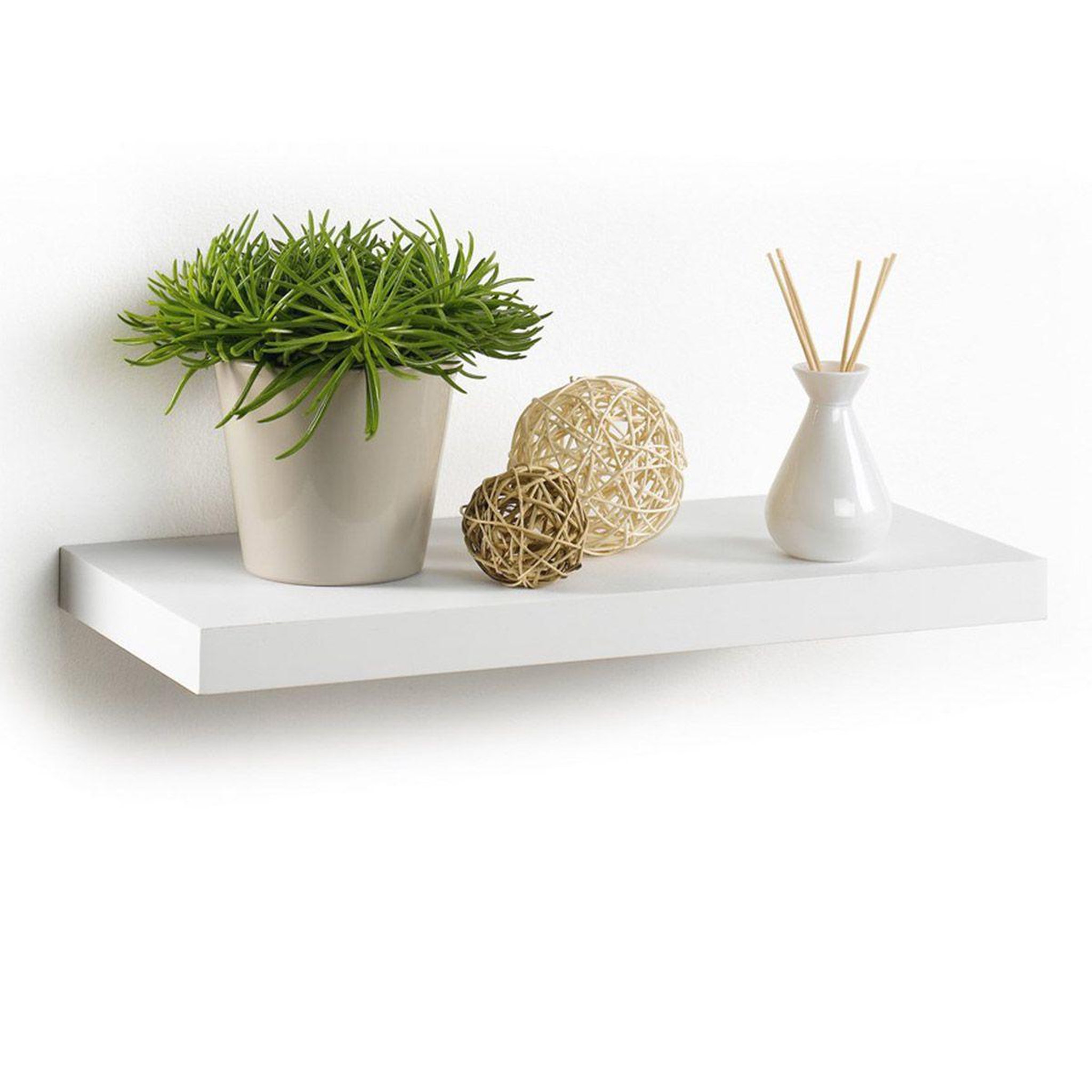 HOMEA Étagère Murale Design  Flottante  50cm Blanc