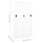 Voir la diapositive 6 : VIDAXL Armoire de bureau et porte coulissante Blanc 90x40x180 cm Acier