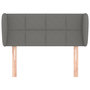 Voir la diapositive 3 : VIDAXL Tete de lit avec oreilles Gris fonce 83x23x78/88 cm Tissu