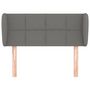 Voir la diapositive 3 : VIDAXL Tete de lit avec oreilles Gris fonce 83x23x78/88 cm Tissu
