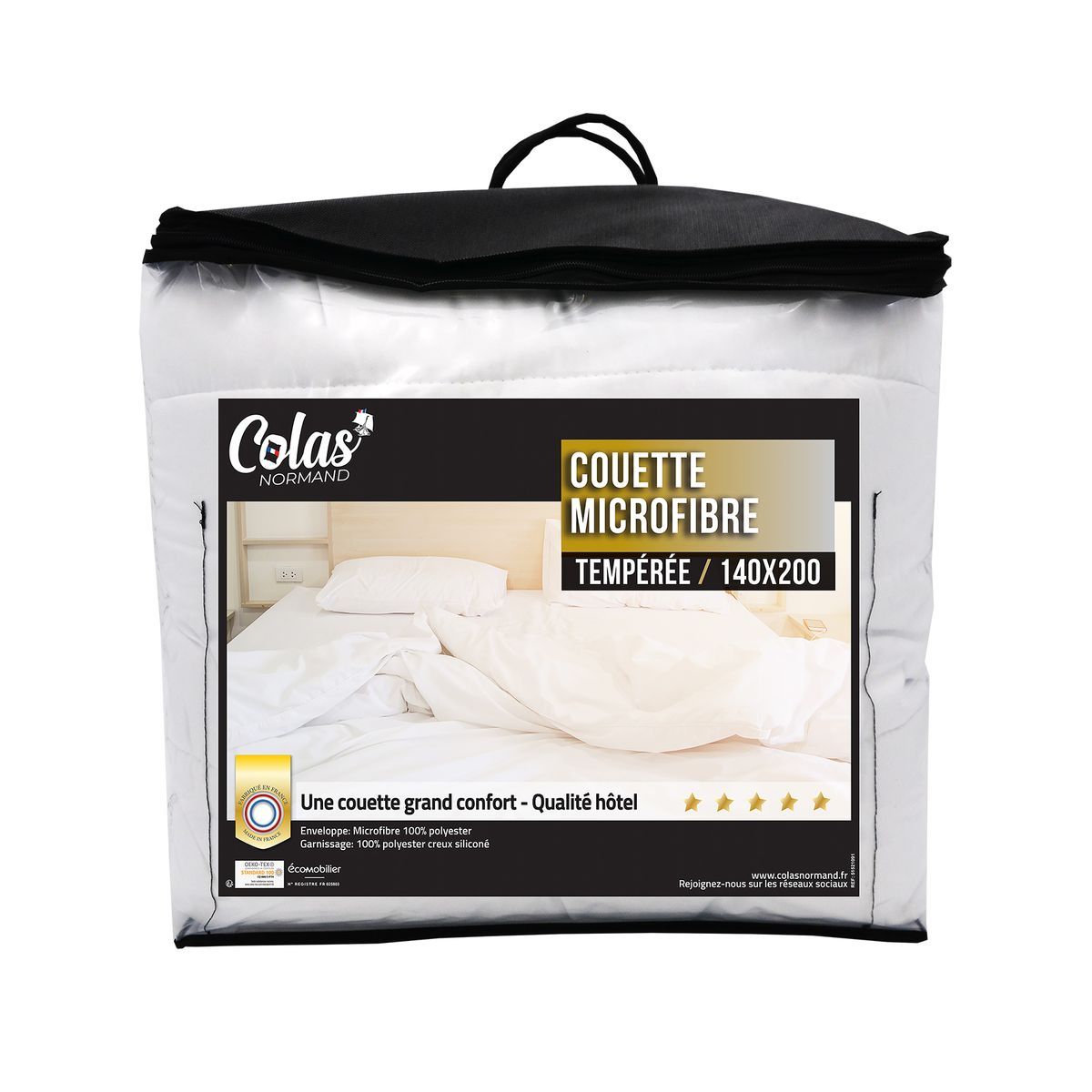 COLAS NORMAND Couette tempérée en microfibre 300 g/m²
