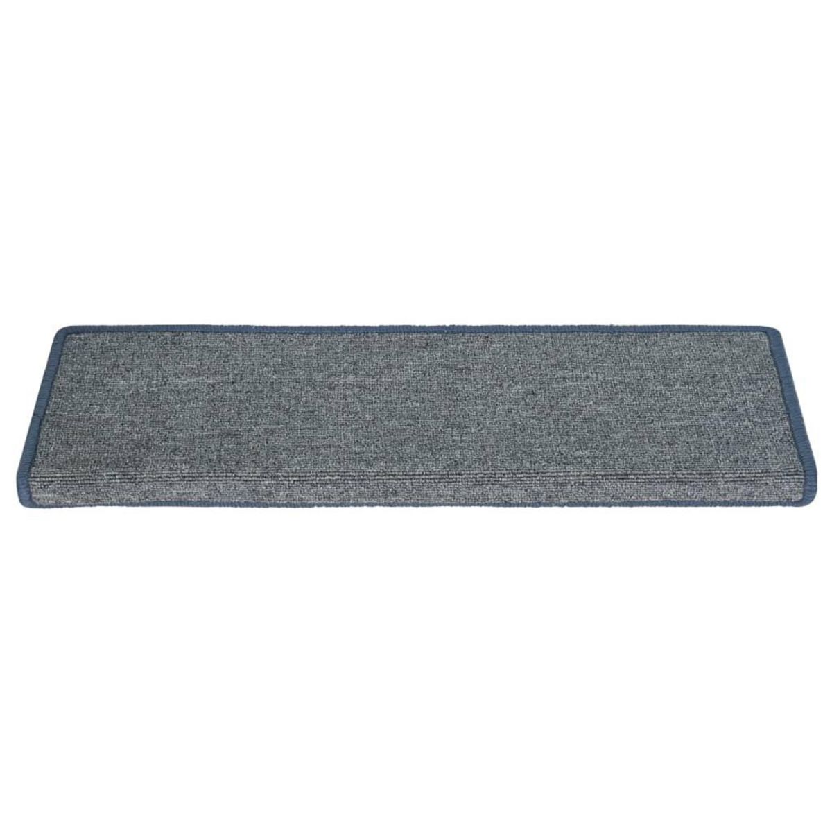 VIDAXL Tapis d'escalier 15 pcs 65x21x4 cm Violet et bleu