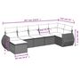 Voir la diapositive 3 : VIDAXL Salon de jardin avec coussins 7 pcs gris resine tressee