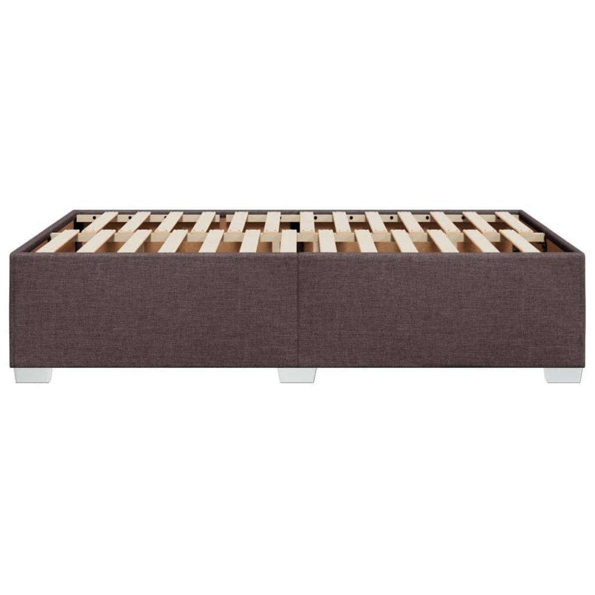 VIDAXL Cadre de lit sans matelas marron fonce 120x190 cm tissu
