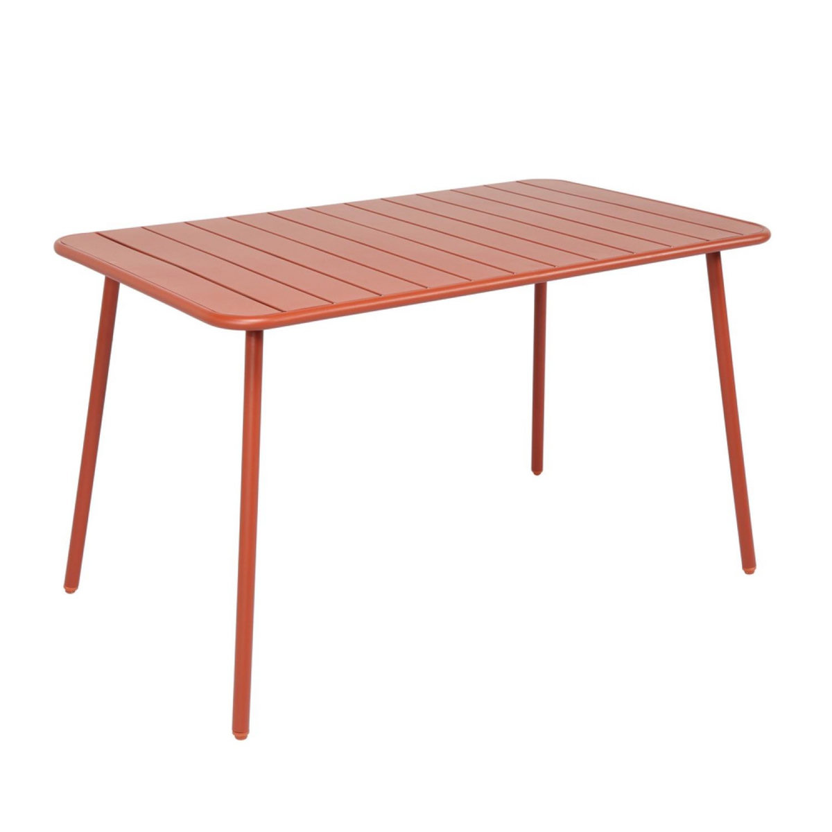 CONCEPT USINE Table salon de jardin repas 4 à 6 places 120x70cm terracotta BERGAME
