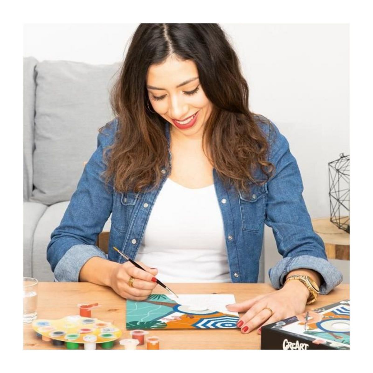 RAVENSBURGER CreArt 24x30 cm Pool Time, Adulte, Peinture par numéros, 25523, Ravensburger