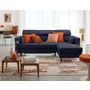 Voir la diapositive 2 : BEST MOBILIER Alicante - canapé d'angle réversible convertible avec têtières - coffre - 4 places - en tissu texturé