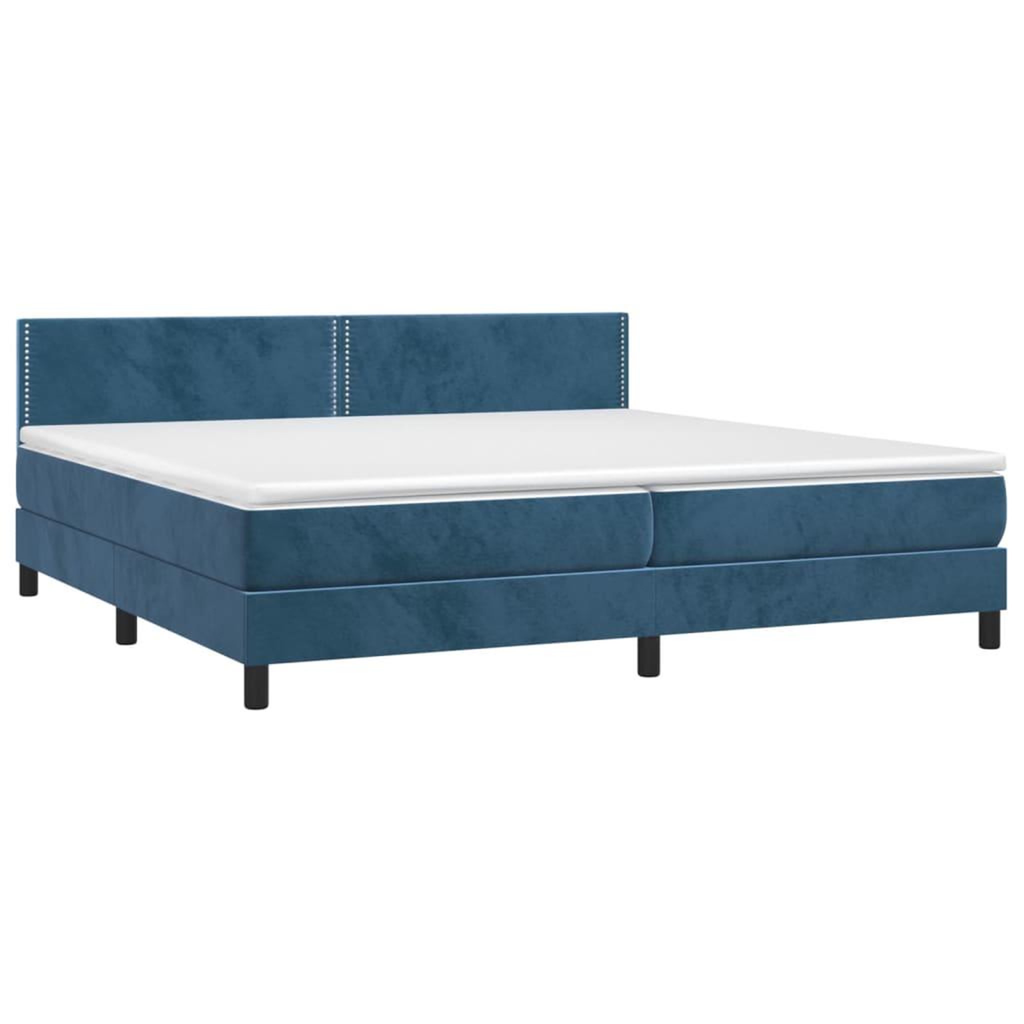 Voir la diapositive 4 : VIDAXL Sommier a lattes de lit avec matelas LED Bleu fonce 200x200 cm