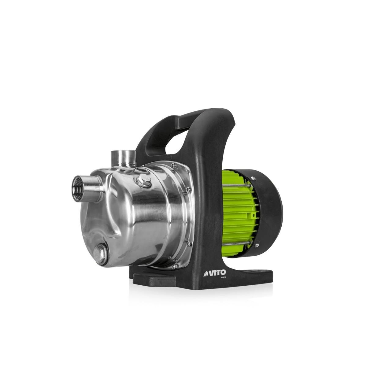 VITO Motopompe à évacuation eau 800W Pompe d'arrosage jardin 3000 L/h Pompe transfert eau claire Particules 1mm max VITO