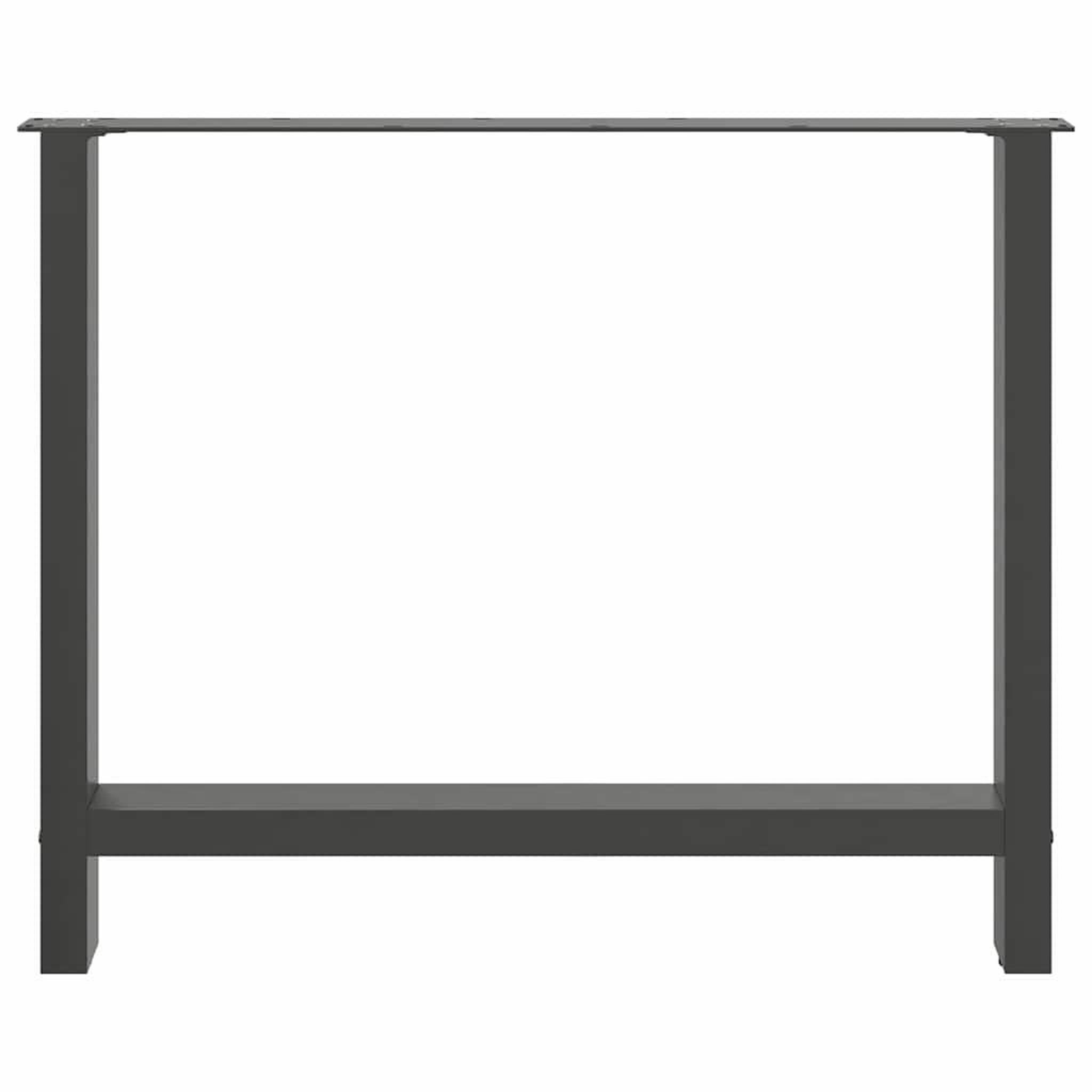 Voir la diapositive 5 : VIDAXL Pieds de table basse anthracite 2 pcs 90x(72-73) cm acier