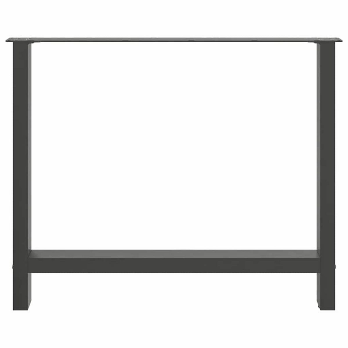 VIDAXL Pieds de table basse anthracite 2 pcs 90x(72-73) cm acier