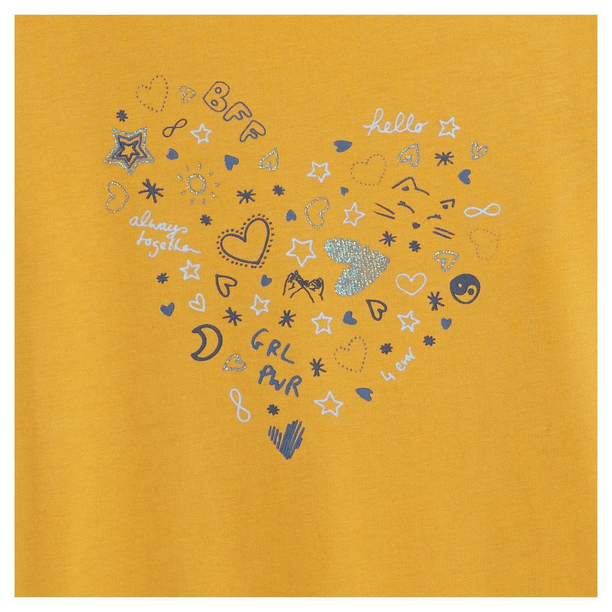 IN EXTENSO T-shirt manches longues coeur fille