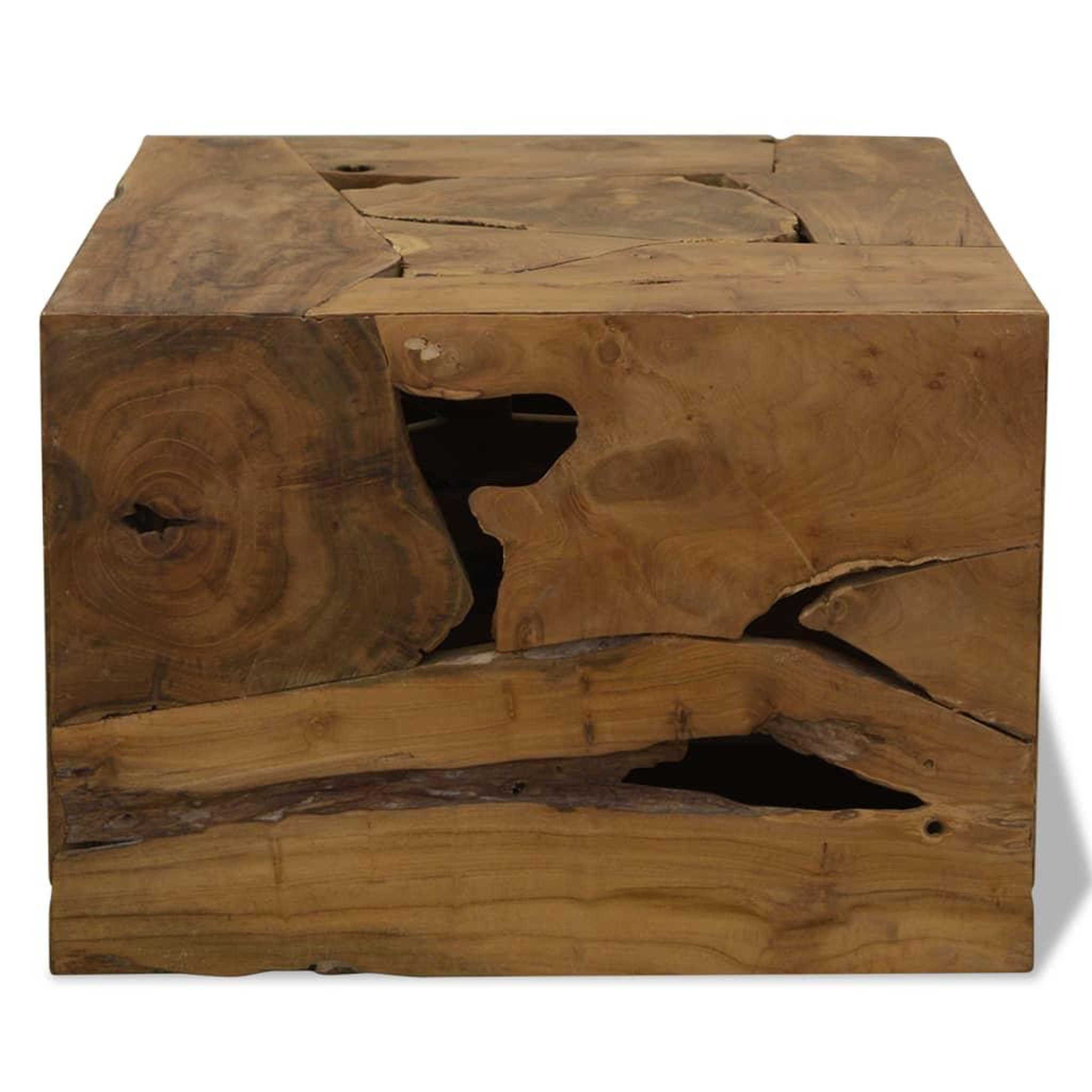 Voir la diapositive 2 : VIDAXL Table basse 50x50x35 cm teck veritable marron