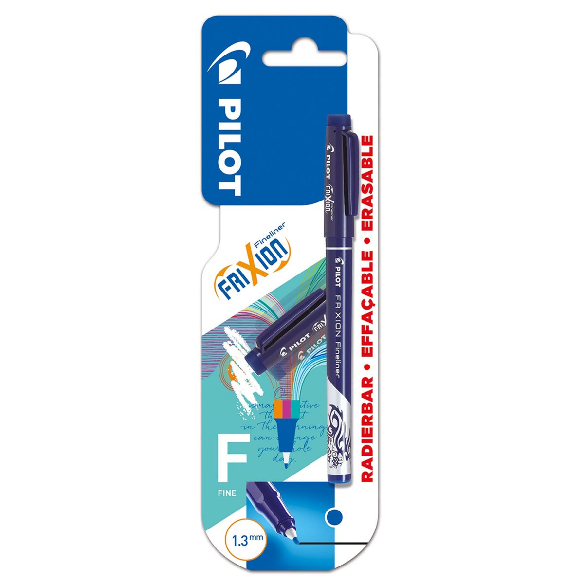 PILOT FriXion Fineliner - Feutre d'éciture effacable- Bleu