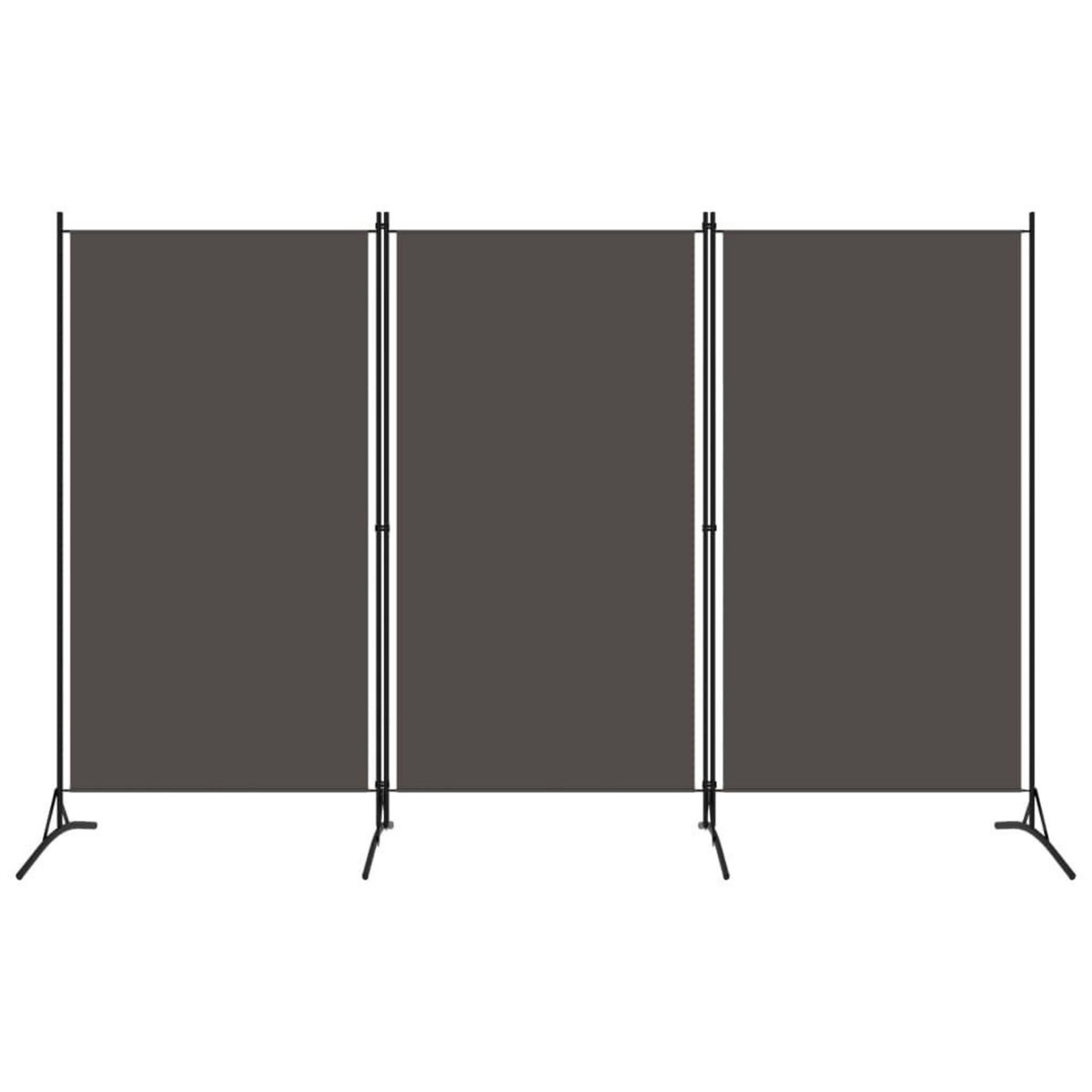 VIDAXL Cloison de separation 3 panneaux Anthracite 260x180 cm