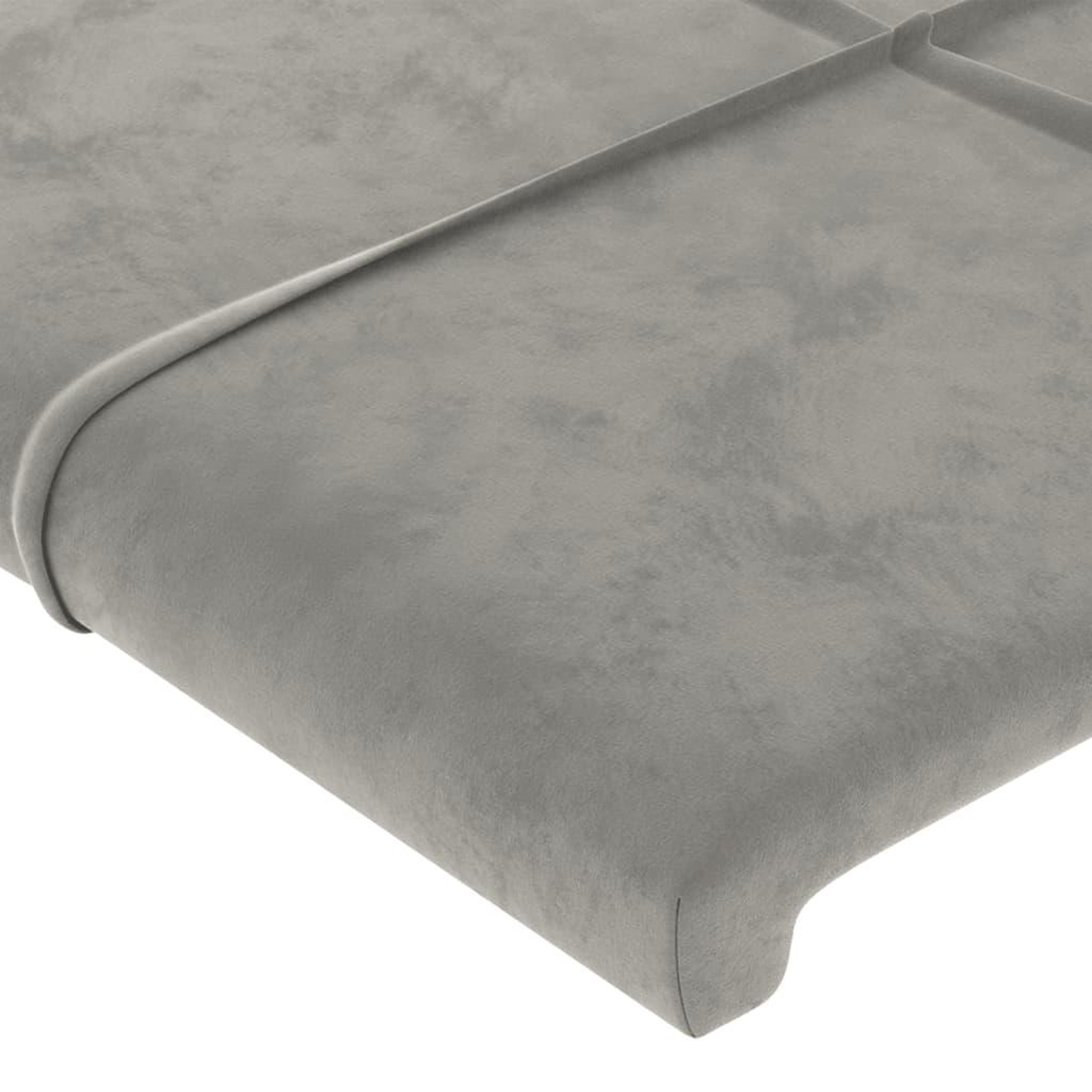 Voir la diapositive 5 : VIDAXL Tete de lit a LED Gris clair 203x16x118/128 cm Velours