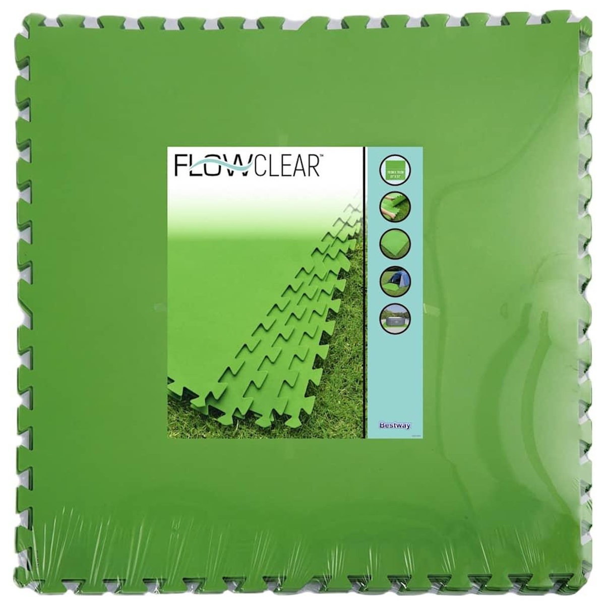 BESTWAY Bestway Protecteurs de plancher Flowclear 9 pcs Vert 5,47 m^2