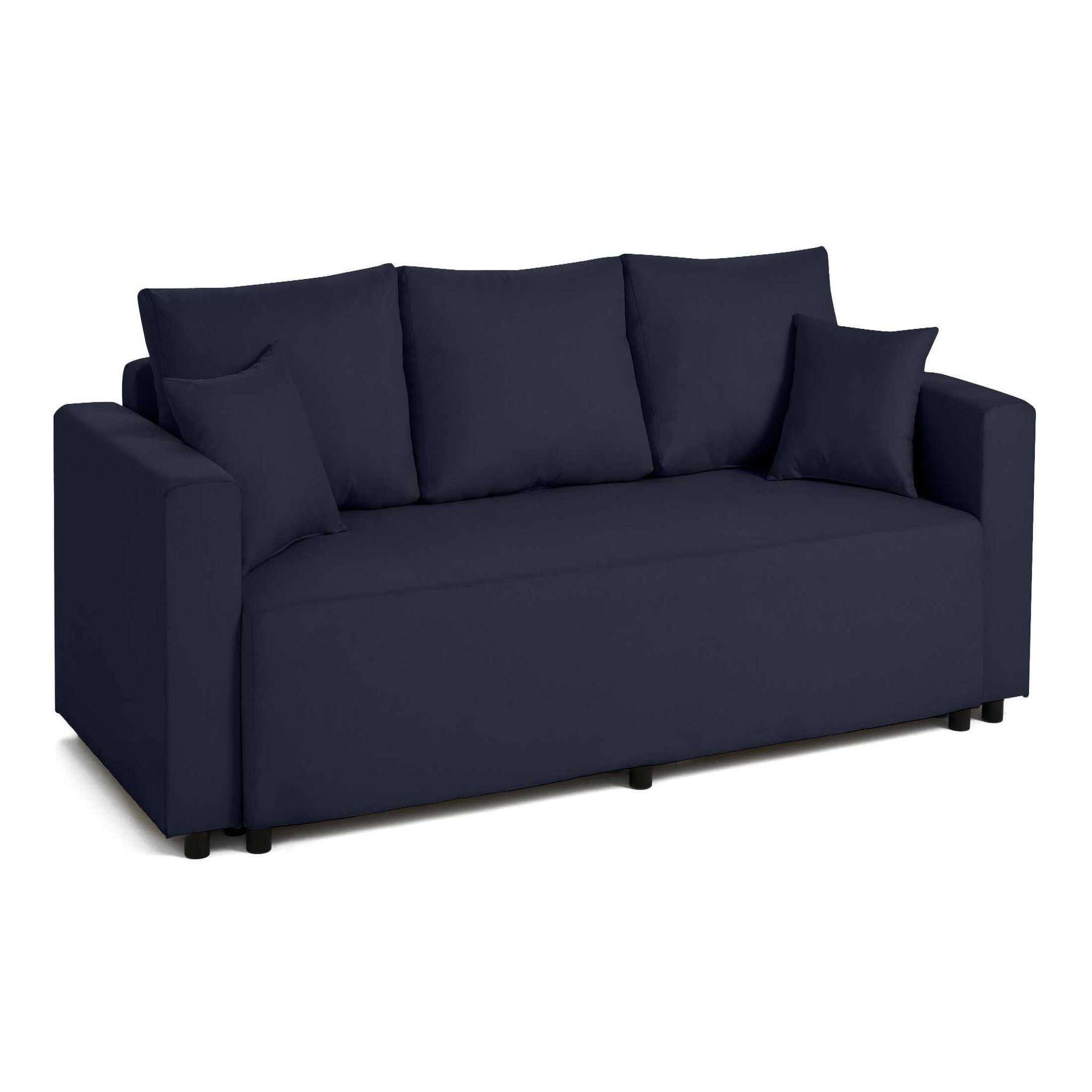Voir la diapositive 6 : BEST MOBILIER Regala - canapé 3 places - convertible avec coffre - en tissu