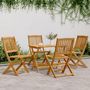 Voir la diapositive 1 : VIDAXL Ensemble a manger de jardin pliable 5 pcs bois massif d'acacia
