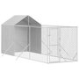 Voir la diapositive 3 : VIDAXL Chenil d'exterieur pour chiens avec toit argente 2x6x2,5 m