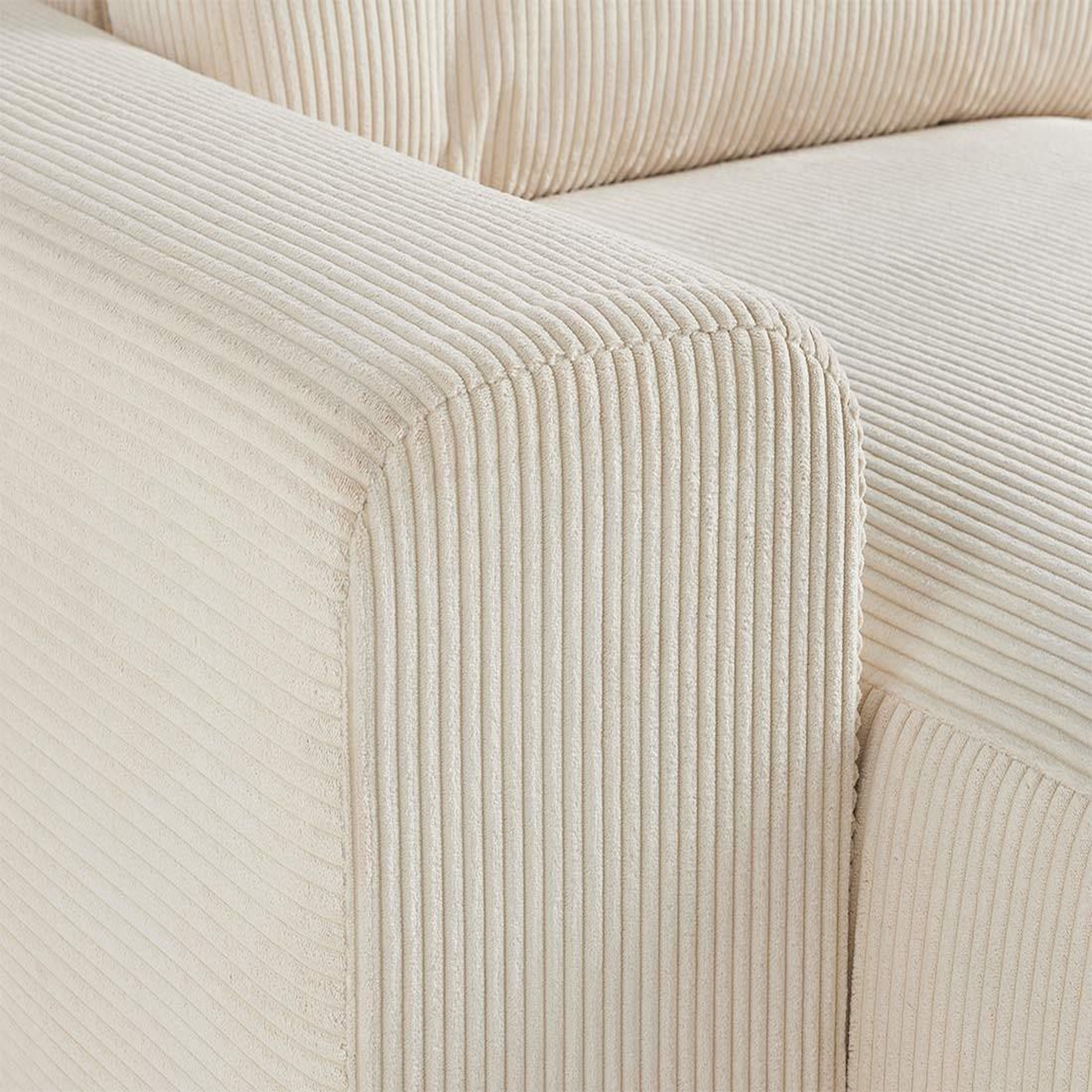 Voir la diapositive 4 : BEST MOBILIER Garance - canapé modulable d'angle droit - 8 places - en velours côtelé