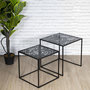 Voir la diapositive 3 : Paris Prix Lot de 2 Tables Gigognes  Havana  40cm Noir