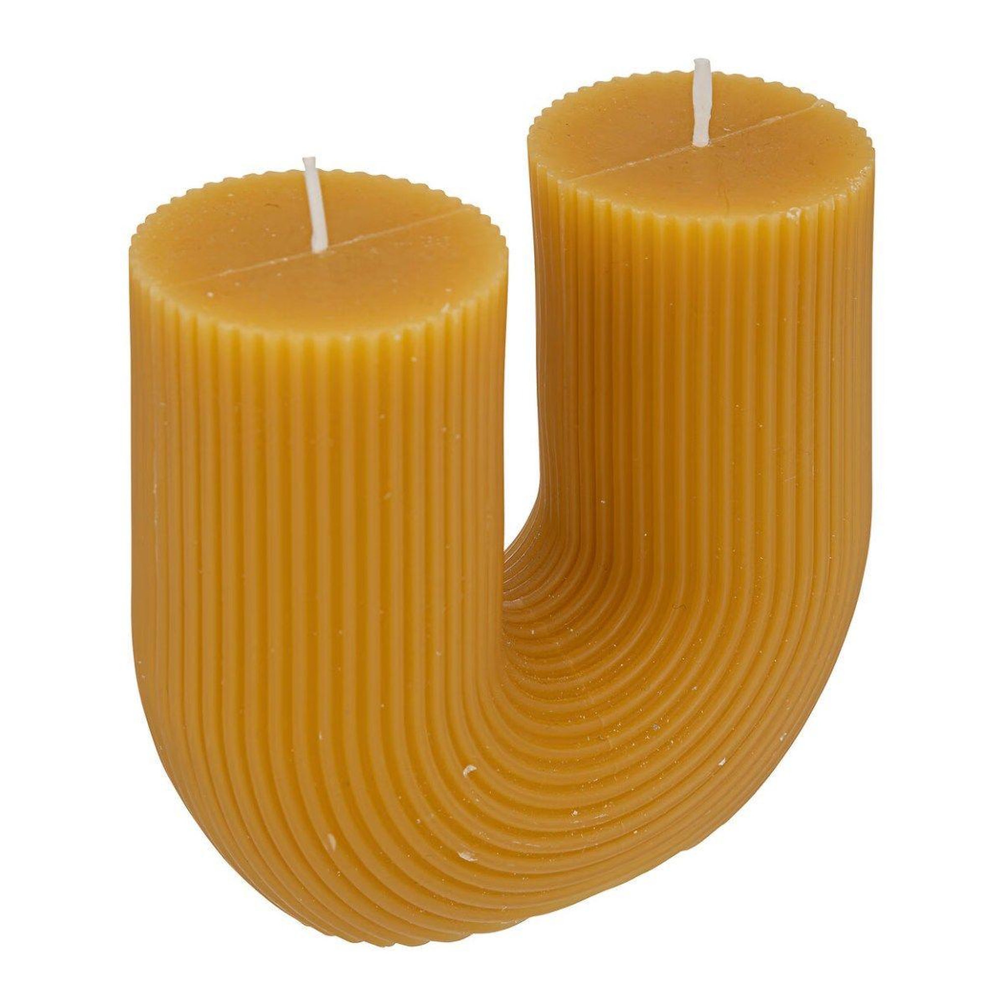ATMOSPHERA Bougie design  demi  400g moutarde