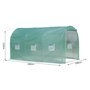 Voir la diapositive 3 : OUTSUNNY Serre de jardin tunnel surface sol 8 m² 4L x 2l x 2,10H m châssis tubulaire renforcé porte zippée 6 fenêtres enroulables vert