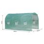 Voir la diapositive 3 : OUTSUNNY Serre de jardin tunnel surface sol 8 m² 4L x 2l x 2,10H m châssis tubulaire renforcé porte zippée 6 fenêtres enroulables vert