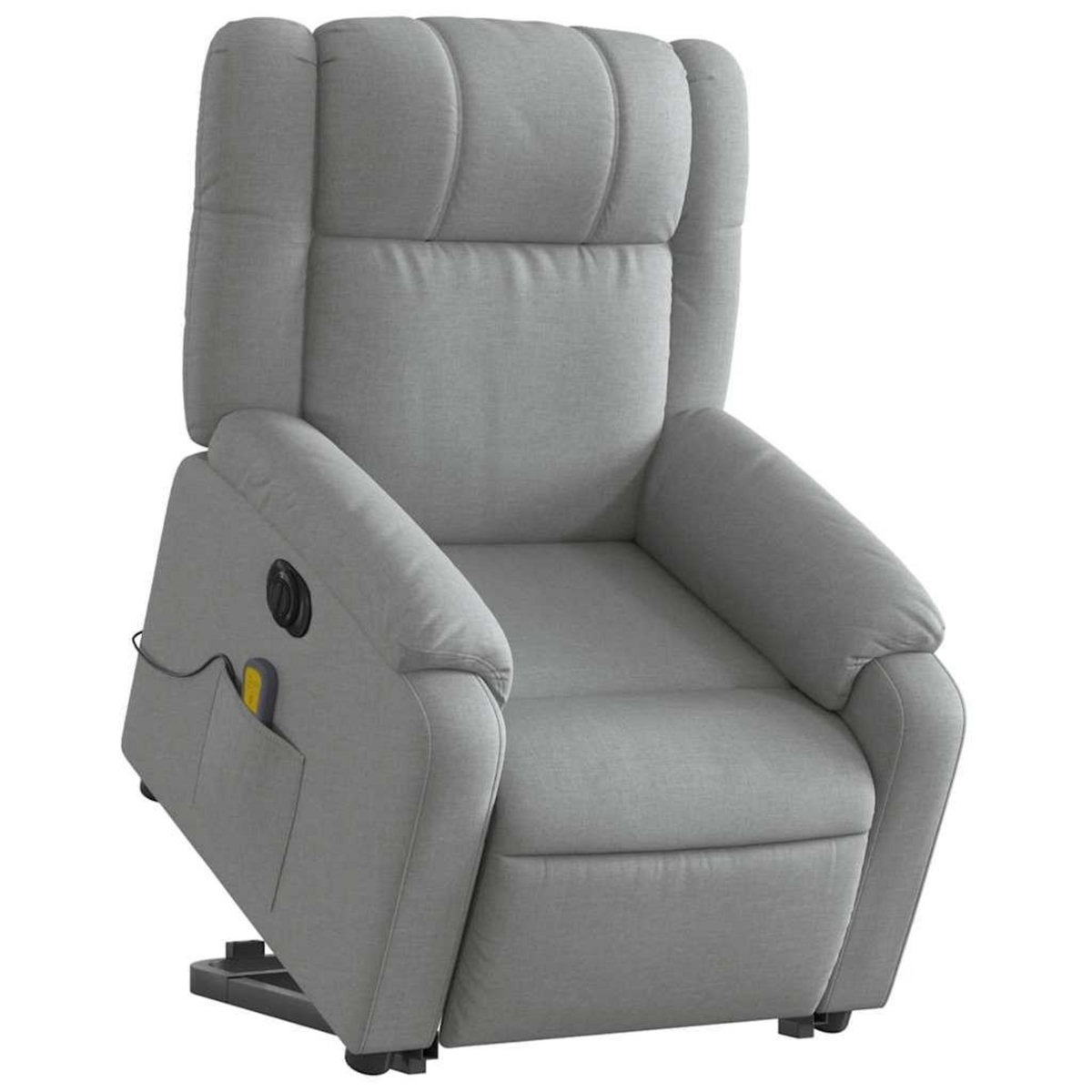 VIDAXL Fauteuil inclinable de massage electrique Gris clair Tissu