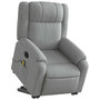 Voir la diapositive 3 : VIDAXL Fauteuil inclinable de massage electrique Gris clair Tissu