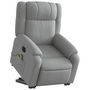 Voir la diapositive 3 : VIDAXL Fauteuil inclinable de massage electrique Gris clair Tissu